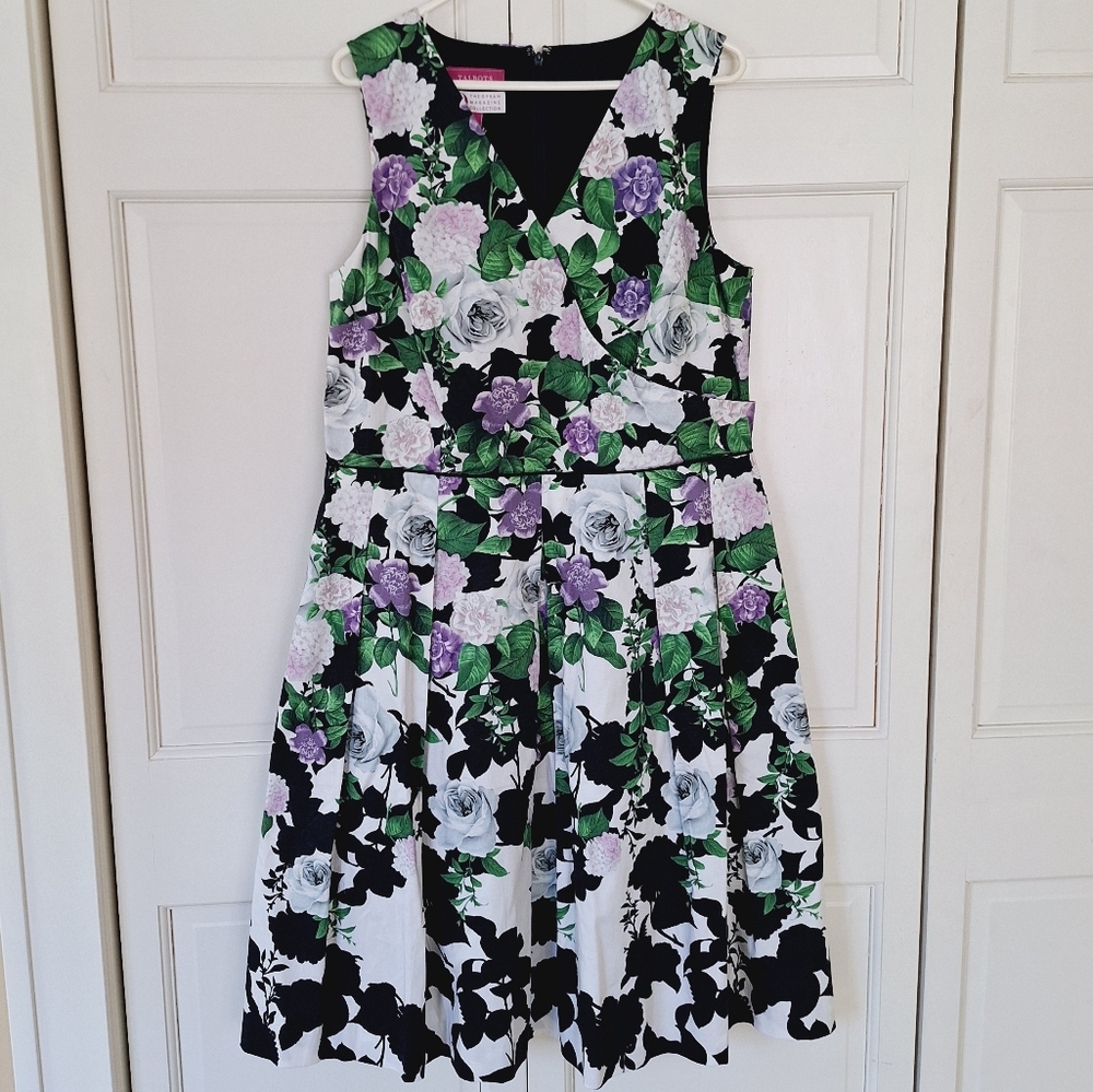 Talbots Oprah Magazine floral fit and flare dress -- NWT